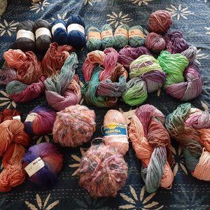 LOT 4 lbs/3,500 yds Designer/Hand-Dyed yarn